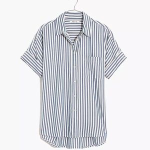 Madewell Courier Shirt in Stripe, size large